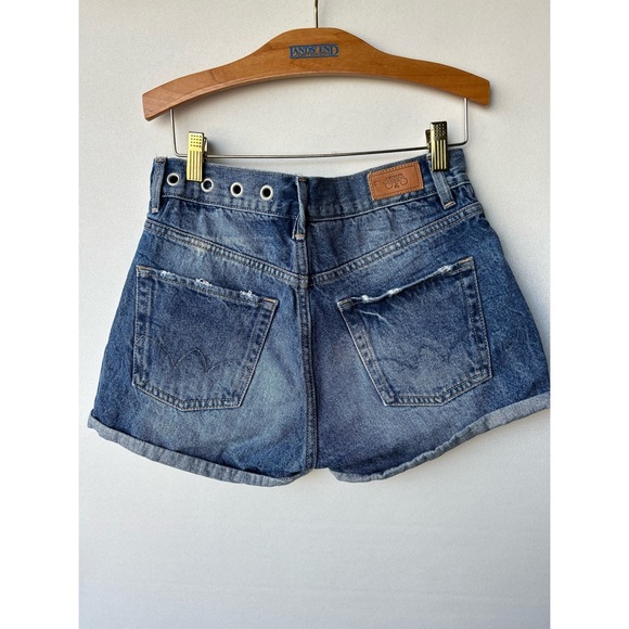 Le Temps Des Cerises vintage wash denim jean shorts - Picture 4 of 11